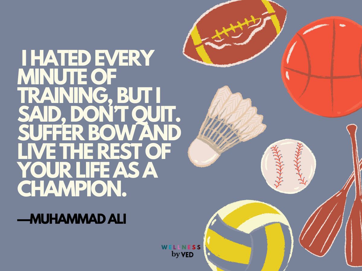 Sports quotes, i hated every minute of training but i said don't quit suffer bow and live the rest of your life as a champion