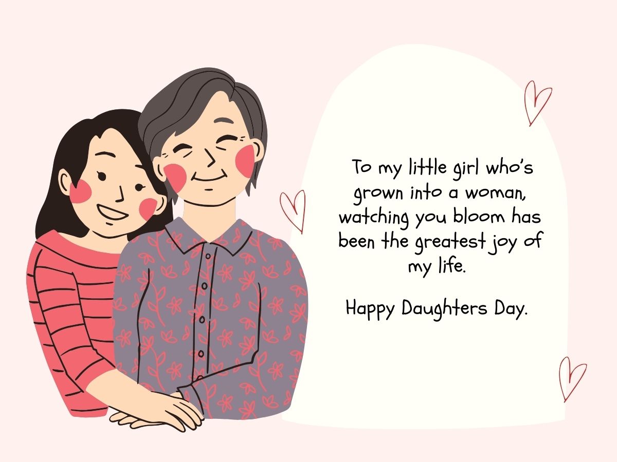 To my little girl who’s grown into a woman, watching you bloom has been the greatest joy of my life. Happy Daughters Day. 