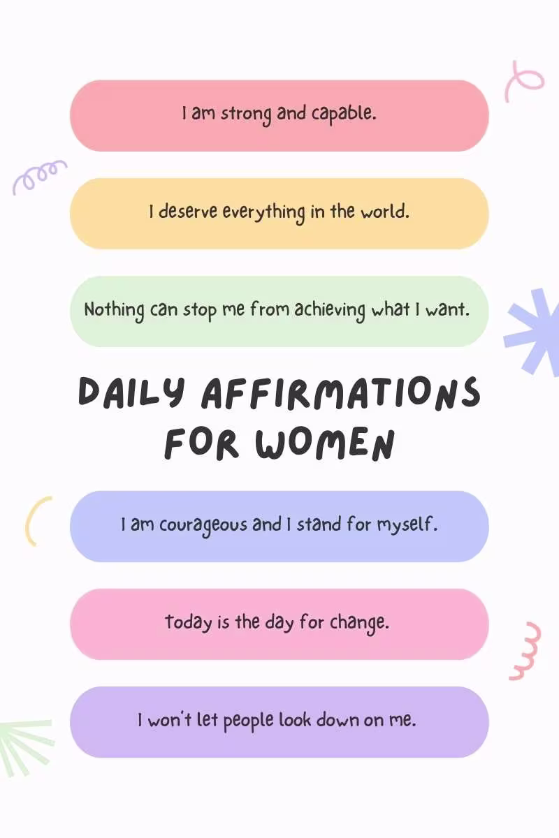 Daily affirmations for women